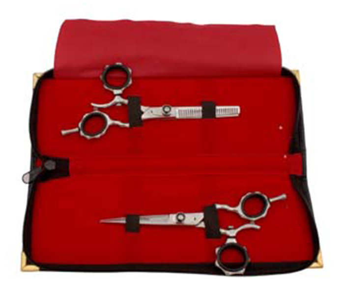 Tips & Toes TT-663&664 Stainless Steel Professional Barber Shear Kit - Polish Finish - Zoom Image 4