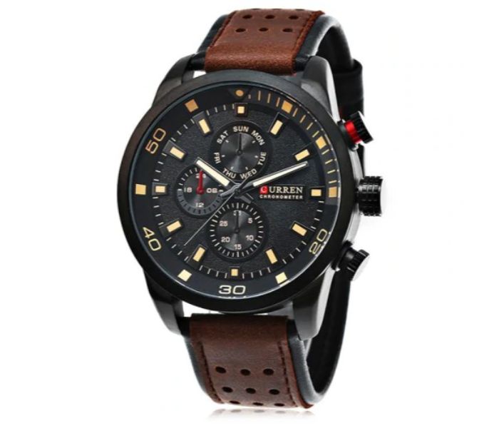 Curren 8250 Casual Quartz Watch For Men Black - Zoom Image 1