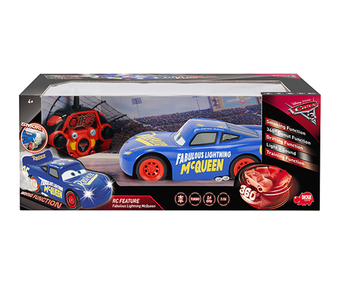 Dickie 203086008 RC Cars 3 Fabulous Lightning McQueen Turbo Racer - Blue - Zoom Image 2