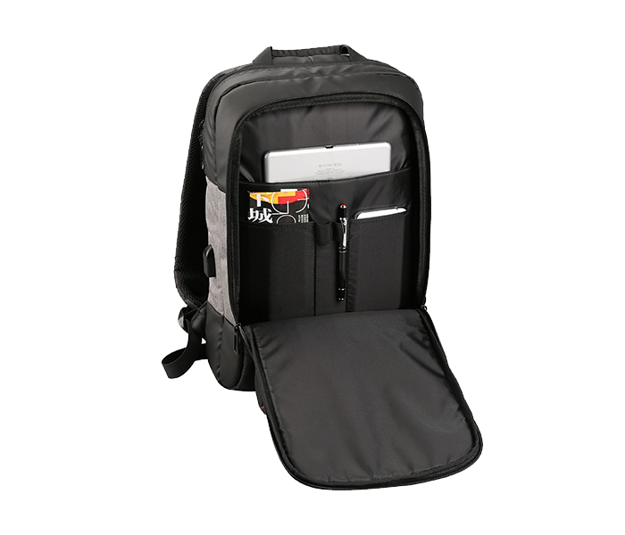 Kingsons KS3161W Smart 15.6-inch Slim Backpack with USB Port - Black & Grey - Zoom Image 1