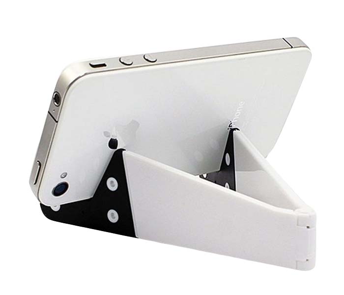 Universal Foldable V Shape Desk Stand Holder For Smartphones & Tablets - White - Zoom Image