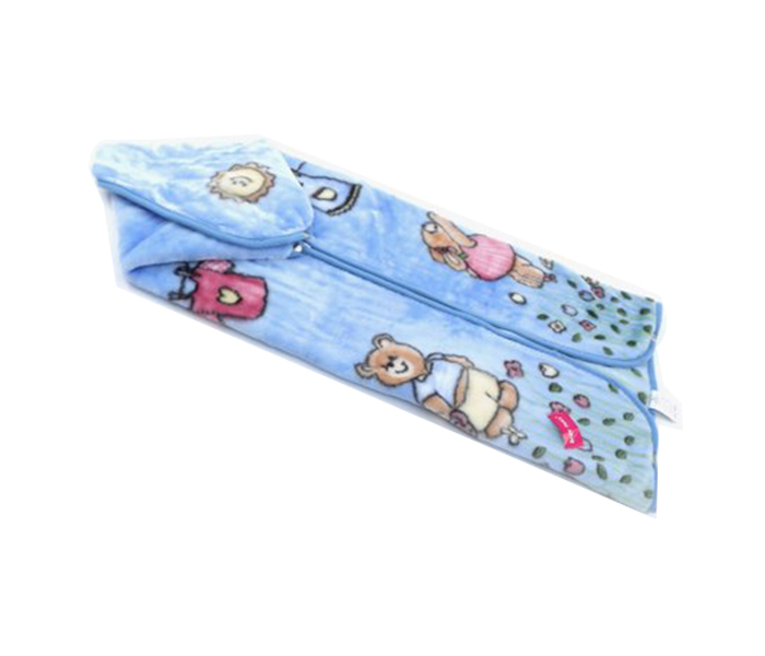 Baby Plus BP2377 Baby Sac with Teddy Print - Blue & Pink, 80 x 110 cm - Zoom Image 3