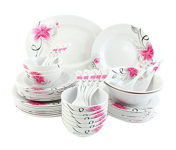 Royalford RF6719 Melamine Ware Dinner Set - White, 45 Pieces - Zoom Image 1