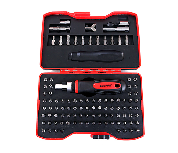 Geepas GT7651 101 Pcs Ratchet and Bits Set Black and Red - Zoom Image 3