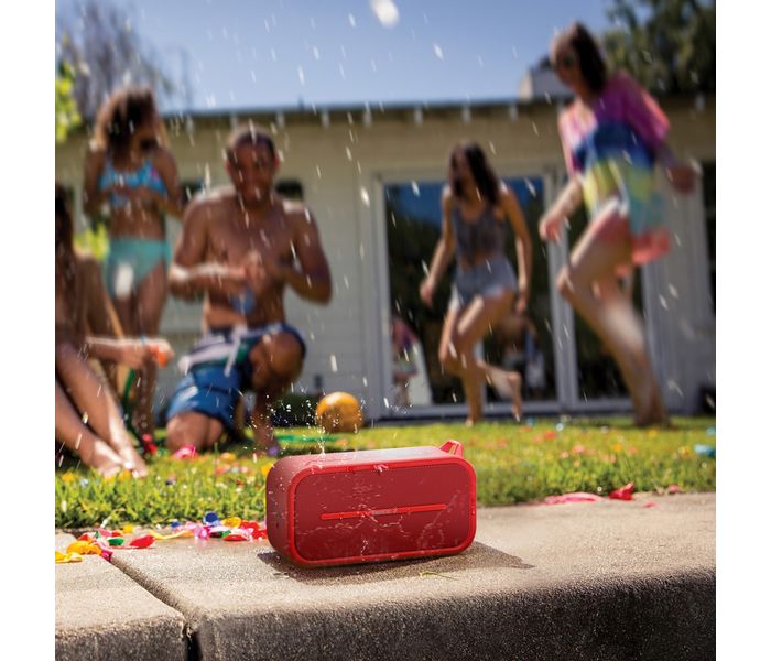 Promate Rustic-2 Portable IPX5 Water-Resistant Wireless Speaker - Red - Zoom Image 4