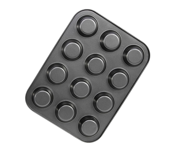 Royalford RFU9067 12 Cup Muffin Pan - Black - Zoom Image 3