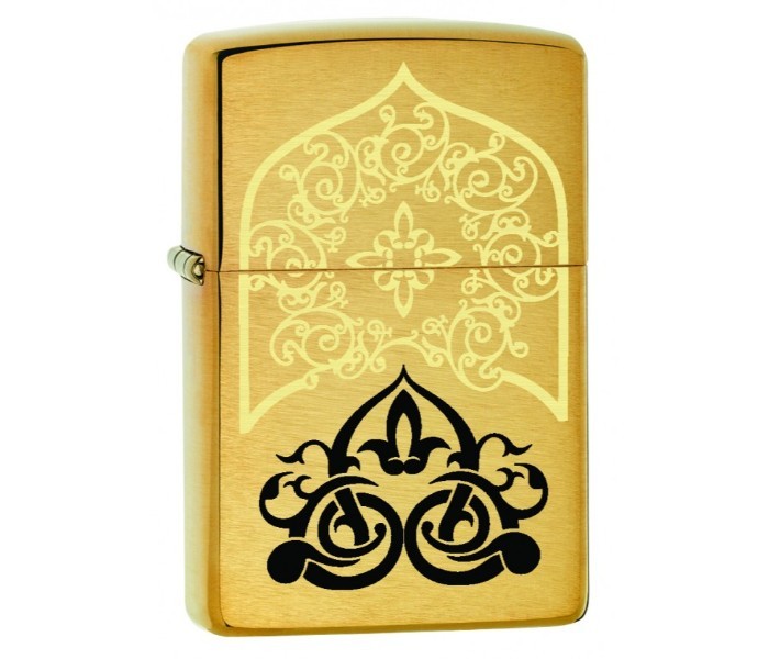 Zippo CI018782 - 204B Arabic Floral Pattern Lighter Gold - Zoom Image