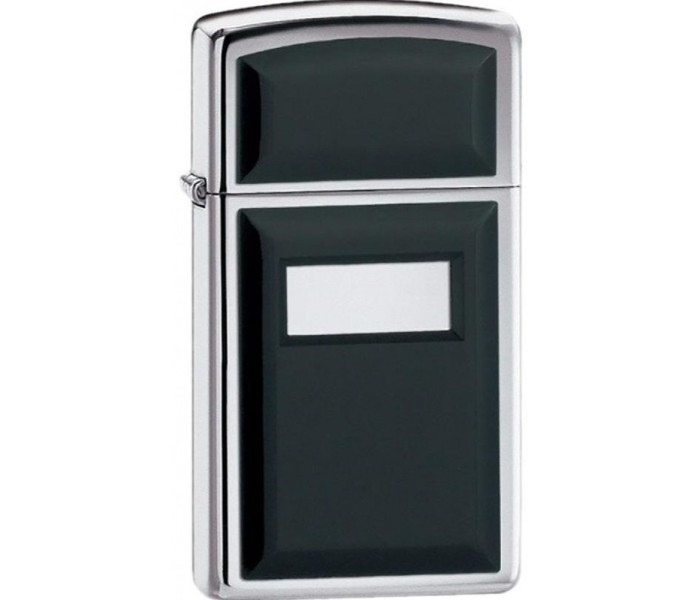 Zippo 1655 Slim Ultralite Lighter Silver and Black - Zoom Image 1