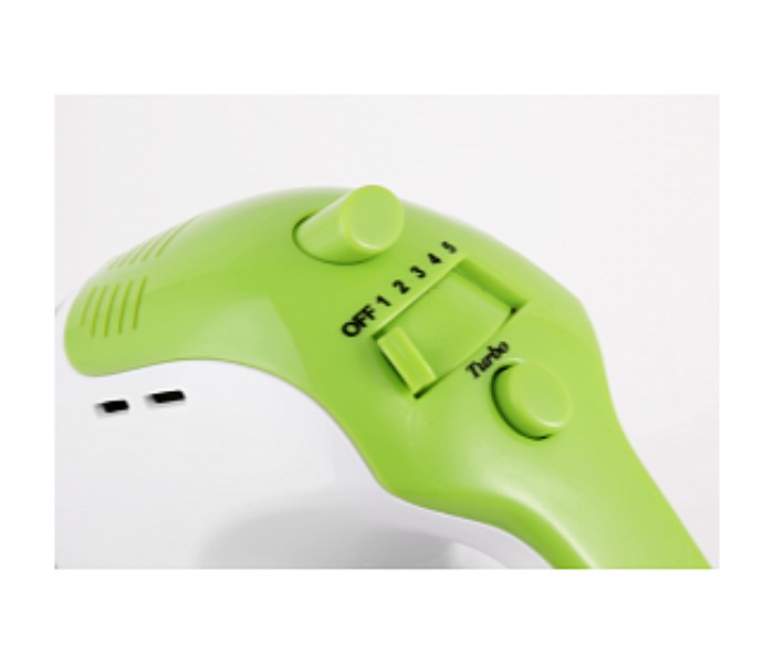 Mebashi ME-HM8002 High Power 5 Speed Hand Mixer 250 W White and Green - Zoom Image 4