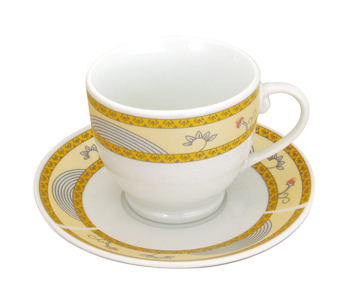 Royalford RF9421 180ml Cup & Saucer Set - Off White - Zoom Image