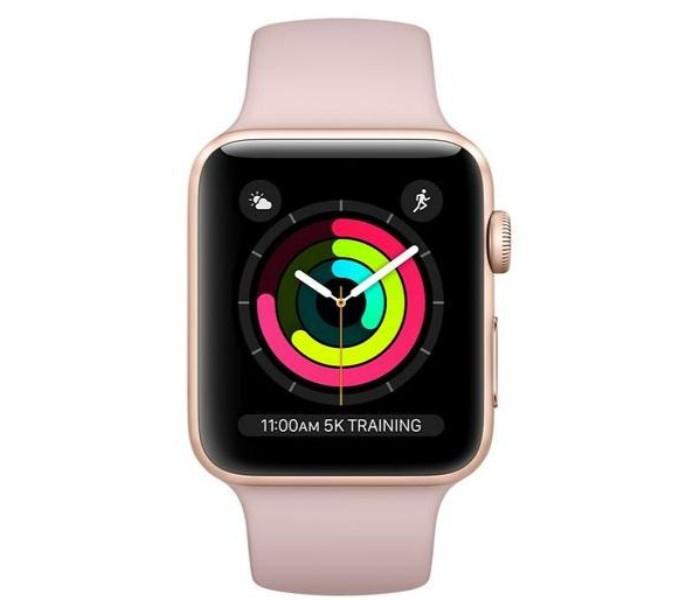 Apple Watch MQL22 Series 3 - 42mm Aluminum Case with Sand Sport Band, Pink & Gold - Zoom Image 3