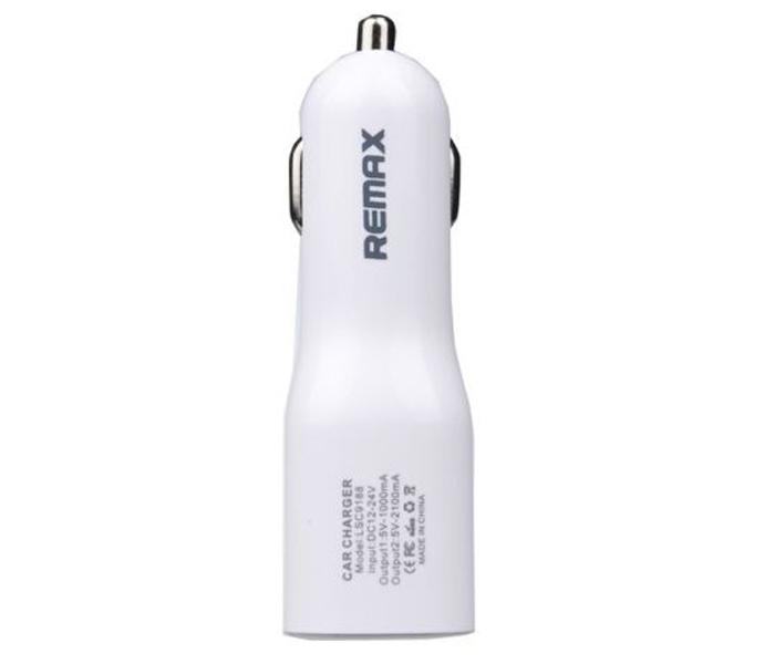 REMAX USB Dual Port Mini Car Charger Adapter for Smartphones   - Zoom Image 1