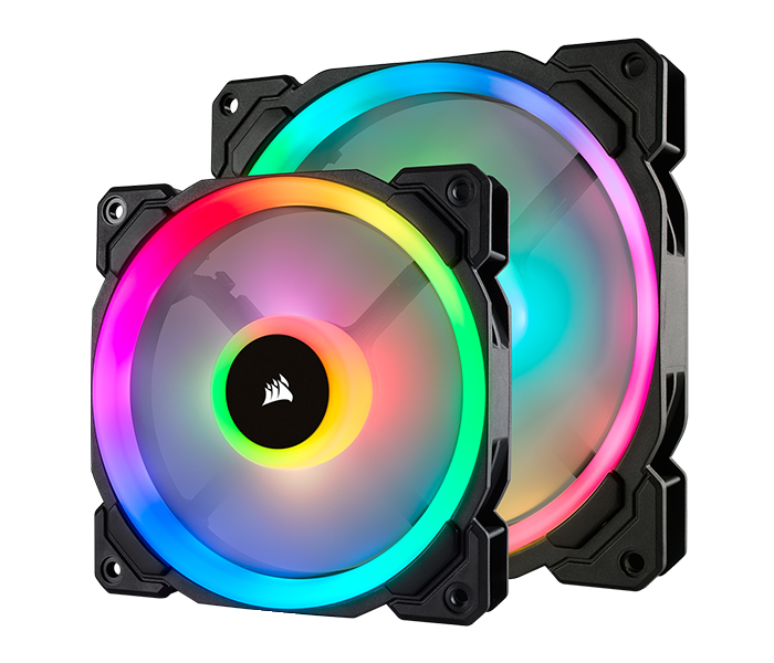 Corsair CO-9050074-WW LL140 RGB 140mm Dual Light Loop RGB LED PWM Fan - Black - Zoom Image 1