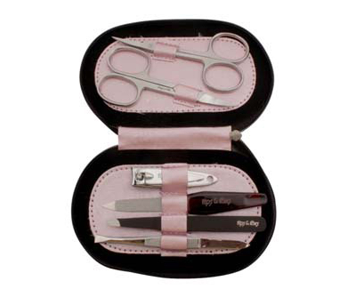 Tips & Toes TT-270 Stainless Steel 6 Pieces Manicure Kit - Pink - Zoom Image 3