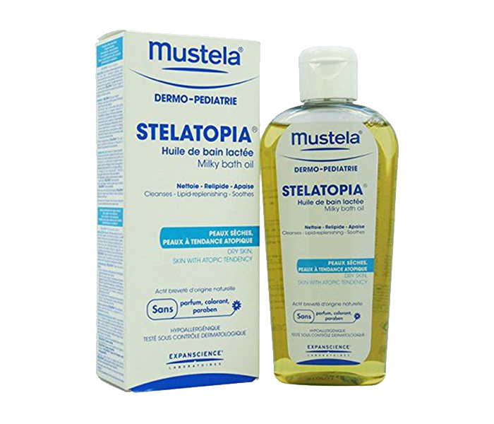 Mustela N23593533A 200ml Dermo Pediatrics Stelatopia Milky Bath Oil - Zoom Image