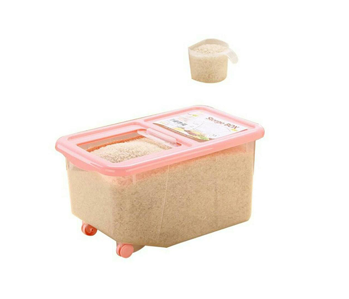 Portable Rice Dispenser Storage Box with Wheel - 6.5 Litre - Zoom Image