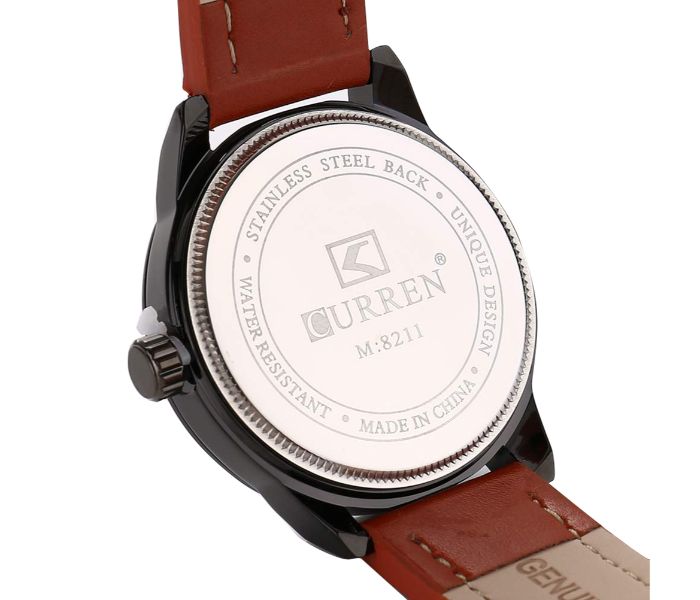 Curren 8211 Casual Double Scale Quartz Watch For Men Brown and Coffee - Zoom Image 1