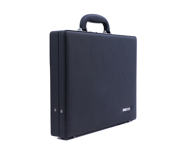 Para John PJSC8902B Gun Color Metal Fitting PVC Suitcase - Black - Zoom Image 1