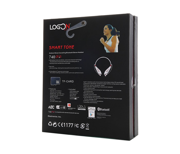 Logon 740plus Bluetooth Stero Headset with TF-Card Option - Black - Zoom Image 1