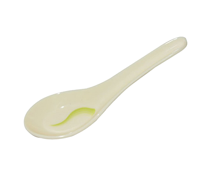 Royalford RF8036 6.3-inch Melamine Ware Super Rays Soup Spoon - Green - Zoom Image