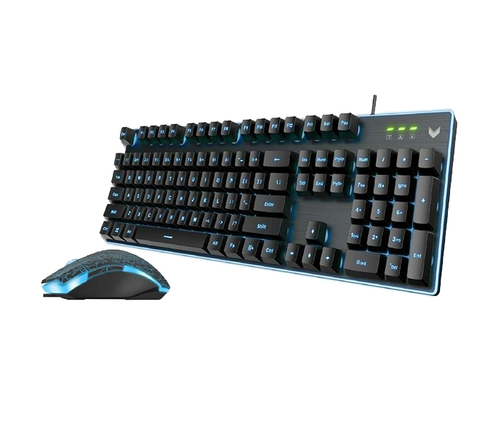 Rapoo V100S Vpro Backlit Combo Gaming Keyboard & Mouse - Black 18841 - Zoom Image 2