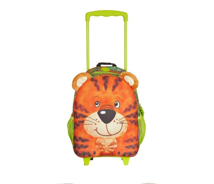 Okiedog 86010 Wildpack Junior Trolley Tiger W-Eva Front Size M For Unisex Orange & Green - Zoom Image 2