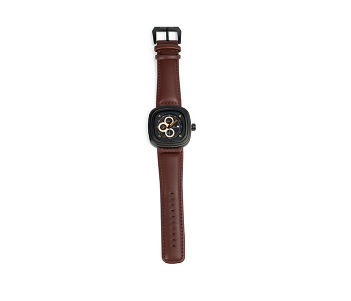 Timezone Strap Watch for Men - BLACK - Zoom Image 2