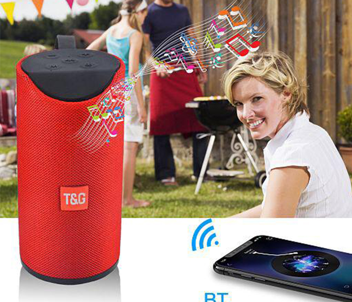 TG 113 Portable Wireless Bluetooth Stereo High Bass Speaker - Red - Zoom Image 1