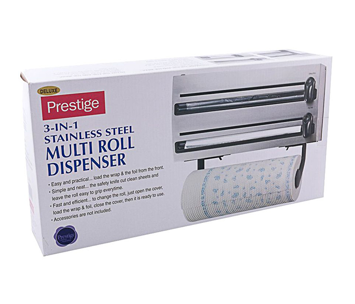 Prestige PR2005 3 In 1 Stainless Steel Multi Roll Dispenser, White - Zoom Image 1