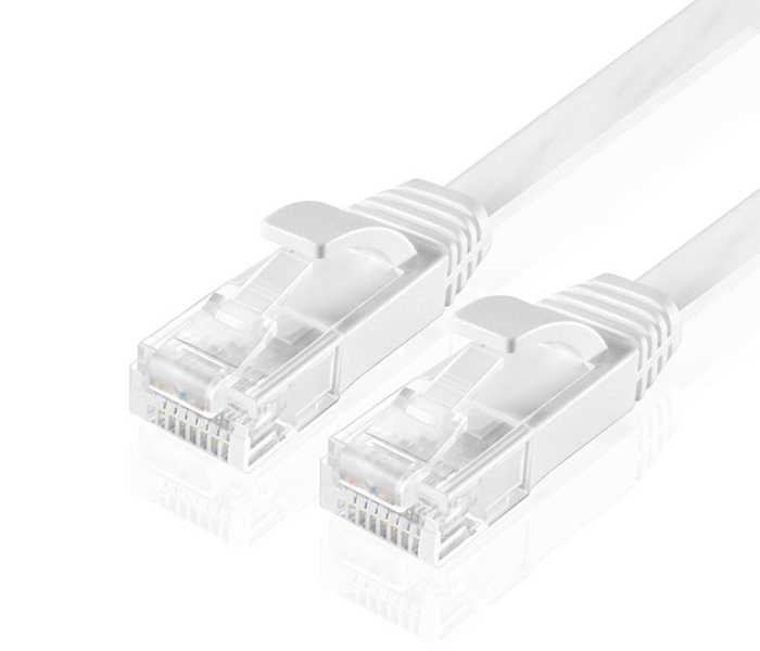 Trands TR-CA5474 CAT6 Networking RJ45 Male to Male Flat Cable - White, 10 Meter - Zoom Image 2