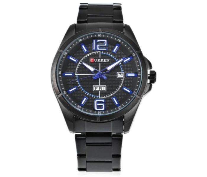 Curren 8271 Analog Quartz Watch For Men Black and Blue - Zoom Image 2