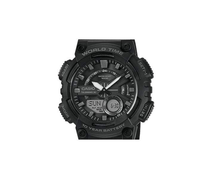 Casio AEQ-110W-1BVDF Mens Sports Analog and Digital Watch Black - Zoom Image 3