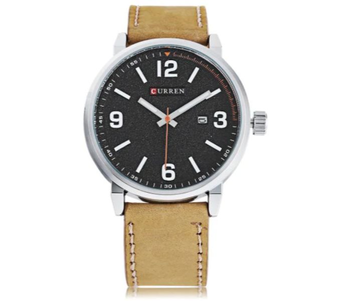 Curren 8218 Quartz Watch For Men Beige And Black - Zoom Image 2