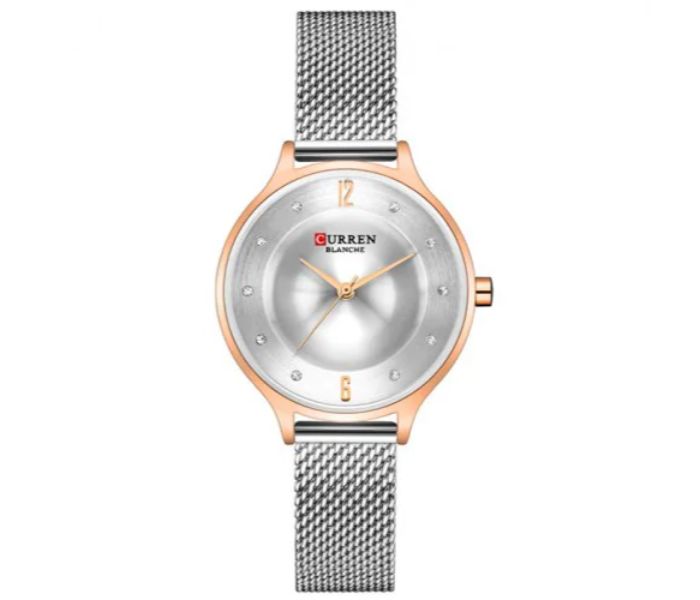 Curren 9036 Analog Quartz Watch For Women Silver and Gold - Zoom Image 3