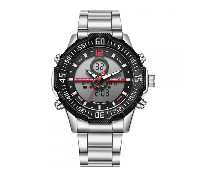 Weide WH-6105MB Analog and LCD Digital Watch Black and Silver - Zoom Image 1