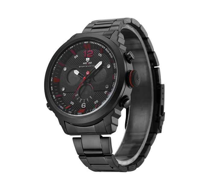 Weide WH-6303MB Analog and Digital Watch Black and Red - Zoom Image 2