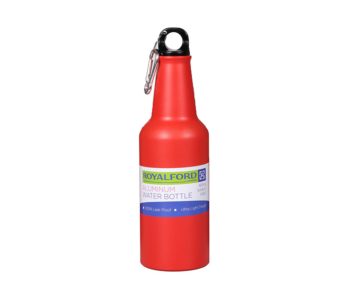 Royalford RF8896 650ml Aluminium Water Bottle - Red - Zoom Image