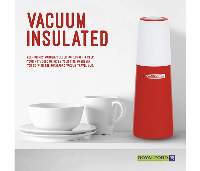 Royalford RFU9034 350ml Stainless Steel Vacuum Bottle - Red - Zoom Image 1