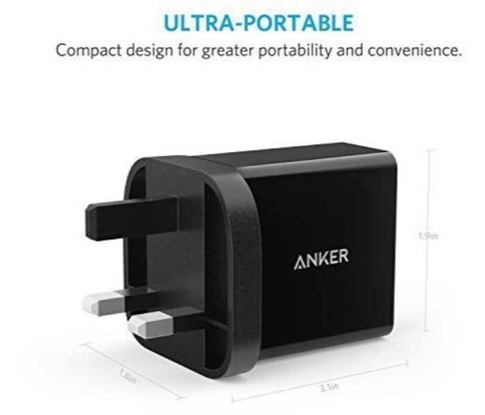 Anker B2013 Powerport Plus Quick Charger Plus Micro USB Cable Black - Zoom Image 3