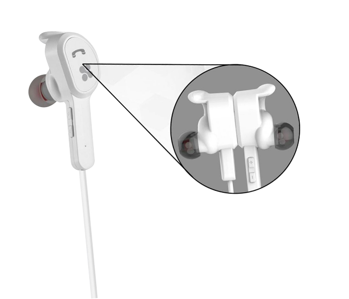 Promate VITALLY-2 Wireless Bluetooth Stereo Magnetic Earbuds - White - Zoom Image 5