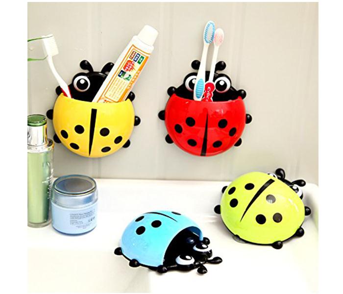 Lady Bug Bathroom Wall Suction Toothbrush Holder - Zoom Image 2