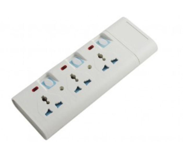 Geepas GES4090 Extension Socket 3 Way White - Zoom Image