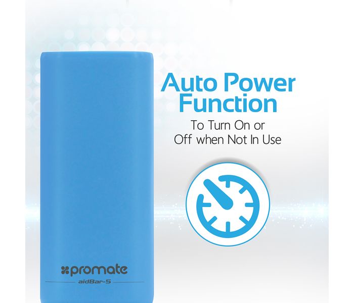 Promate Aid Bar-5 5200 mAh Portable Power Bank, Blue - Zoom Image 3