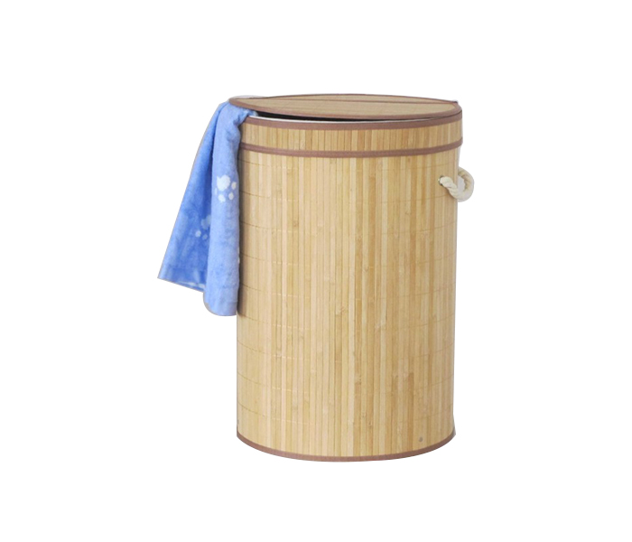 Royalford RF8853 Foldable Bamboo Hamper Round - Zoom Image