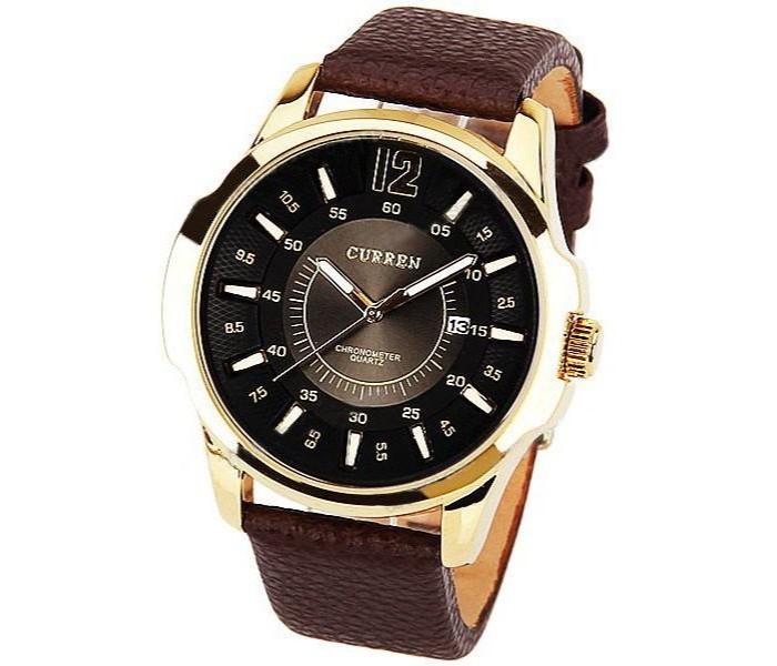 Curren 8123 Round Dial Analog Quartz Watch with Date Display Black For Men - Zoom Image 4