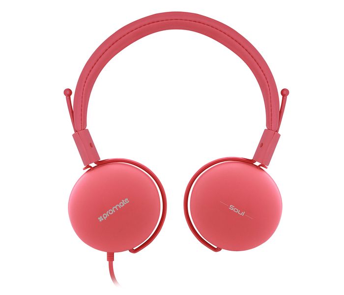 Promate Soul Lightweight Supra Aural Stereo Wired Headset, Pink - Zoom Image 4