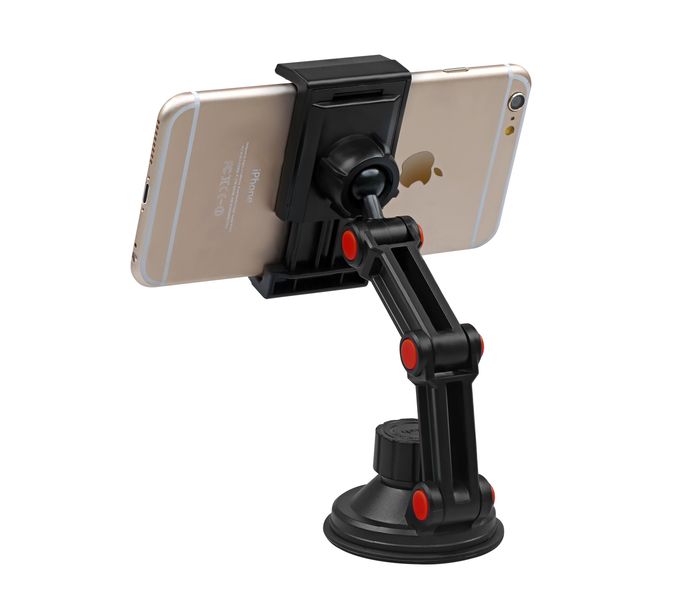 Promate RiseMount Multi-Level Car Mount Holder for Mobile Phone with 360 Degree Rotatable - Black - Zoom Image 1