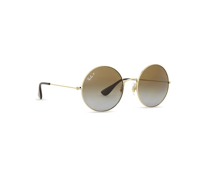 Ray-Ban 0RB3592 001/T5 Round Gold Frame & Brown Gradient Mirrored Sunglasses for Men - Zoom Image 1