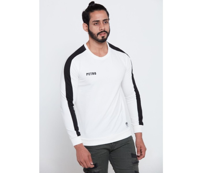 Petro OU10043 Striped Long Sleeve T- Shirt M-White - Zoom Image 2