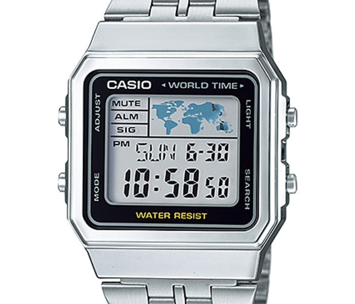 Casio A-500WA-1DF Womens Casual Digital Watch Silver - Zoom Image 2